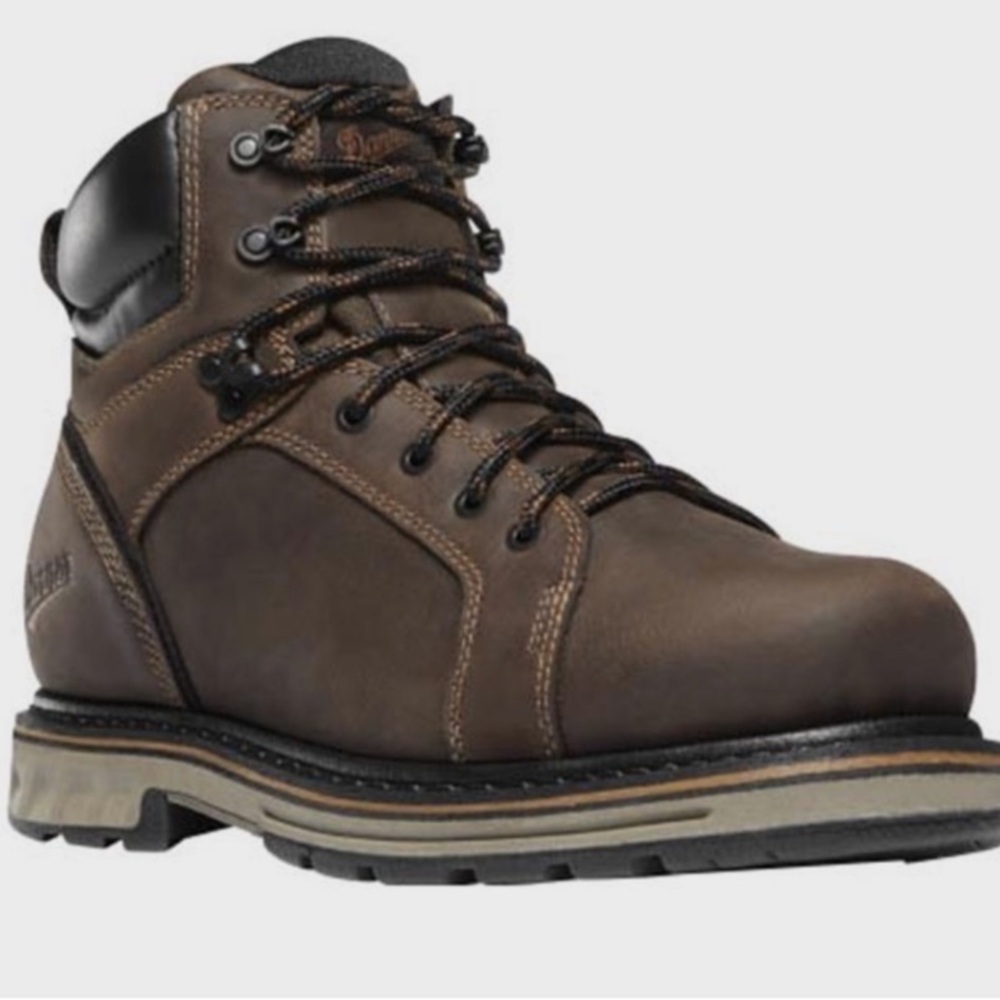 📦 Danner Steel Yard 6” Dry Men's Brown Leather Work Boots With box
